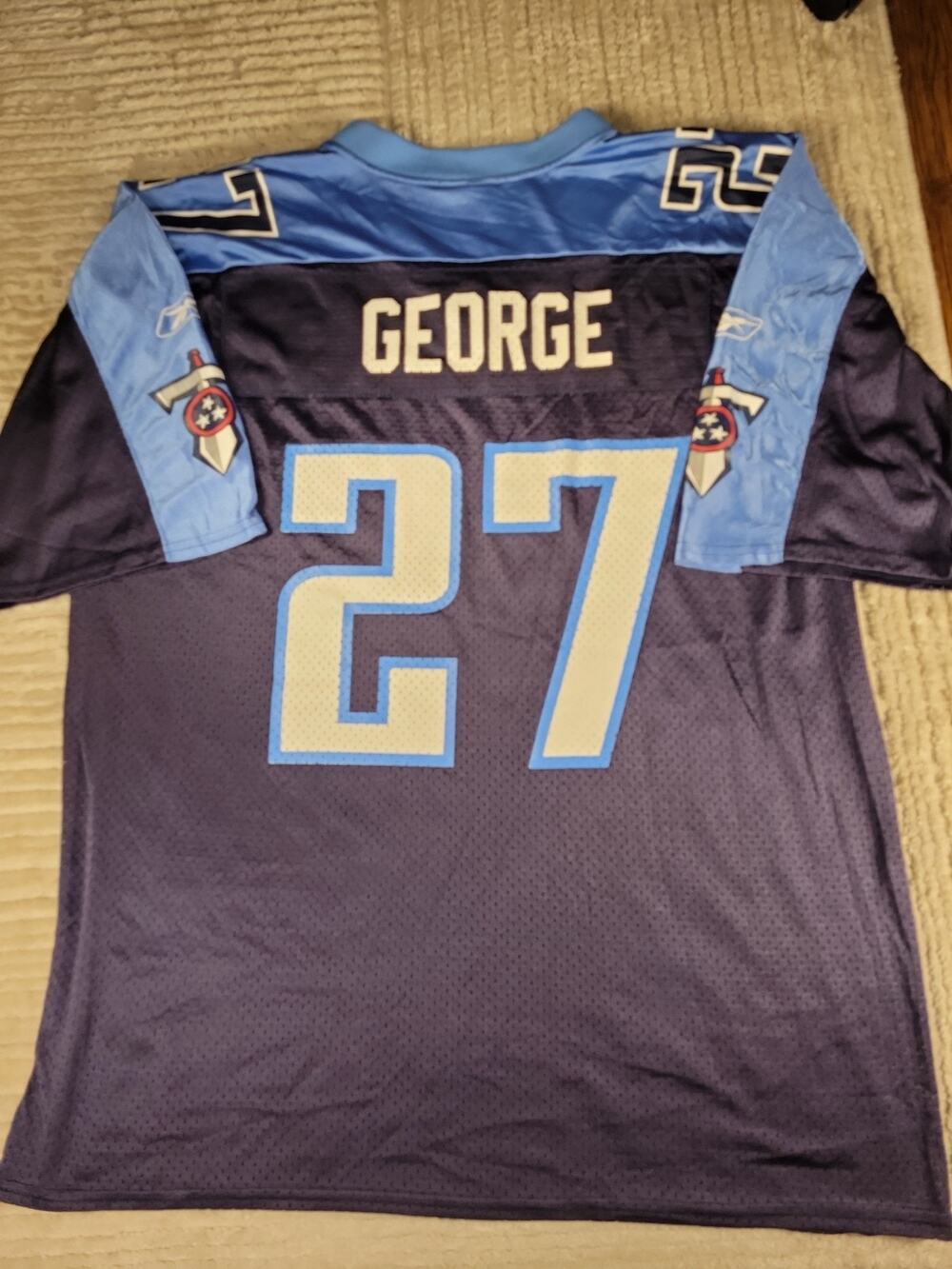 Reebok Eddie George Tennessee Titans Jesey Mens Size Large Football Adult